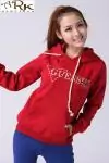 guess femmes veste mode 2012-2019U hoodie multi-mot rouge